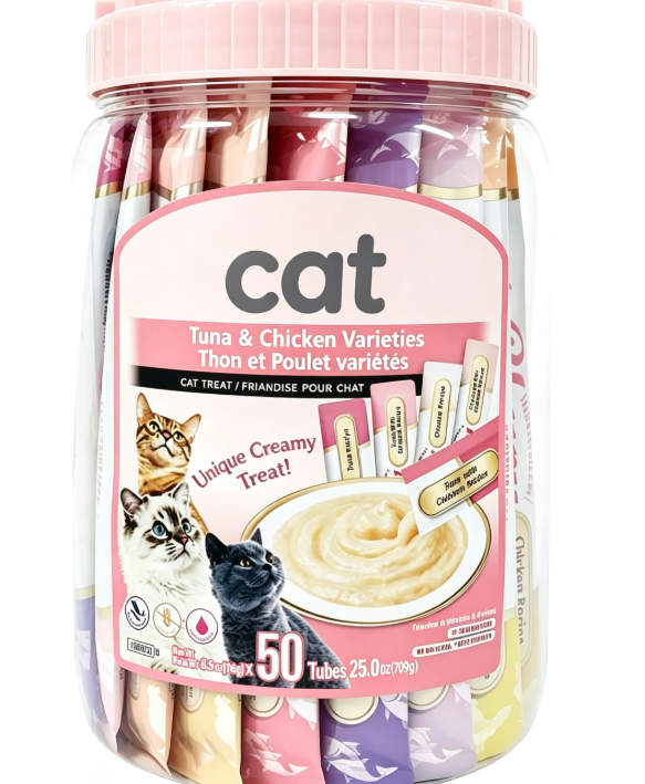 Grain‑Free Soft Cat Chews – Salmon & Chicken Flavor, Rich in Omega‑3